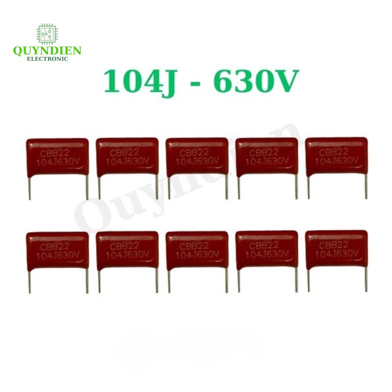 Tụ Kẹo Nâu Đỏ CBB21 104J 630V