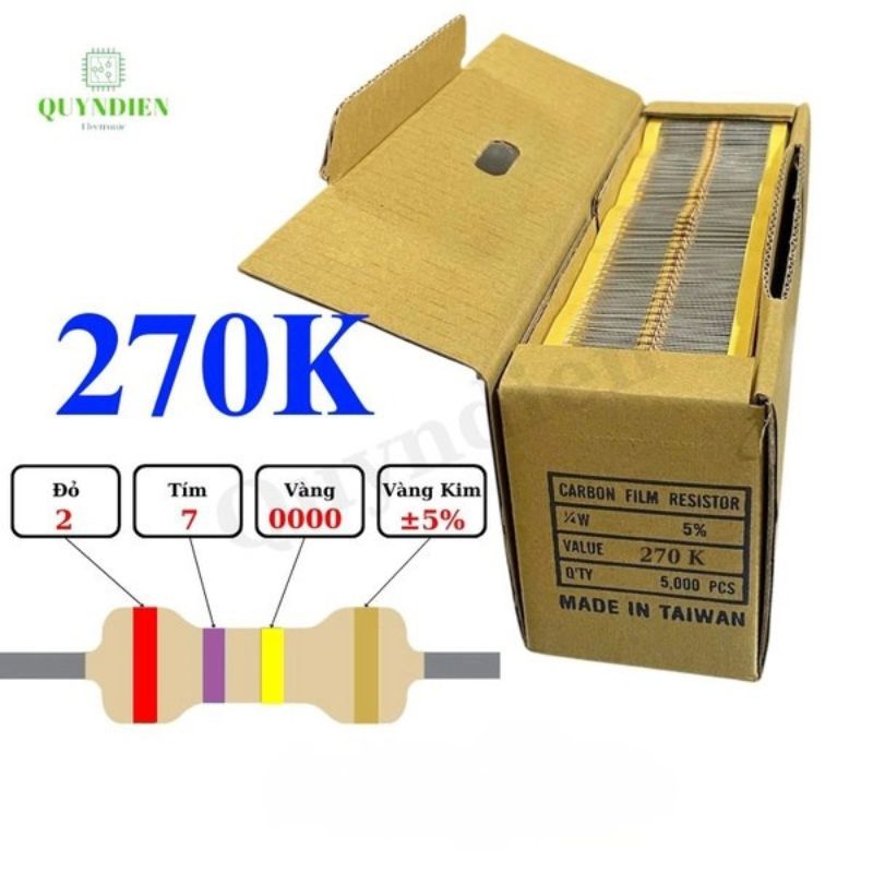 Điện trở Đài Loan 1/4W - 270K