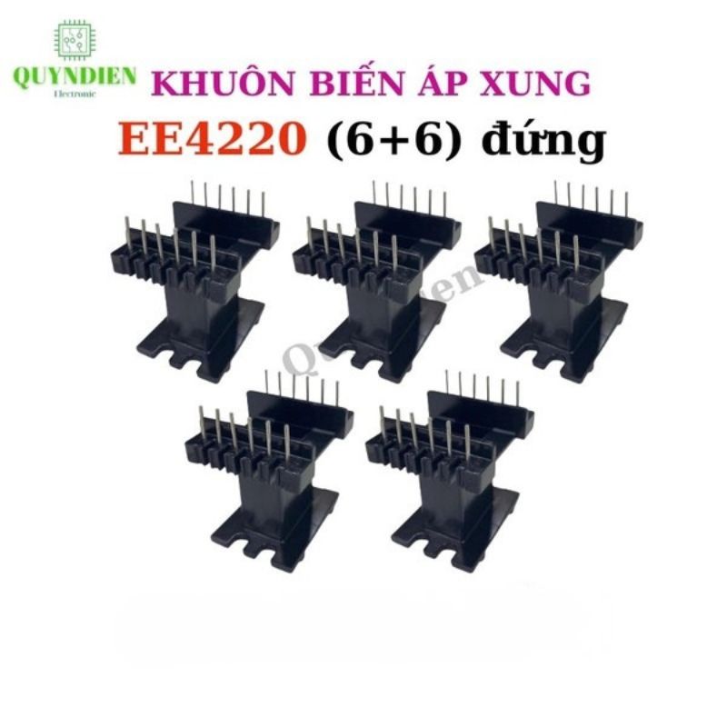 Khuôn Biến Áp EE4220 Đứng (6+6 Chân)
