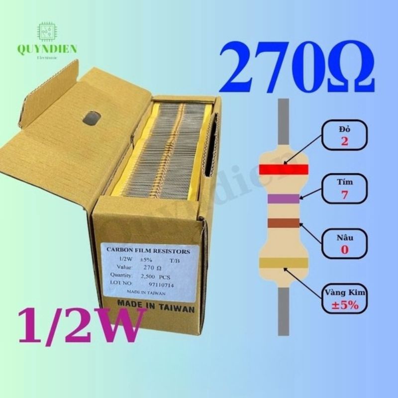 Điện trở Đài Loan 1/2W - 270Ω