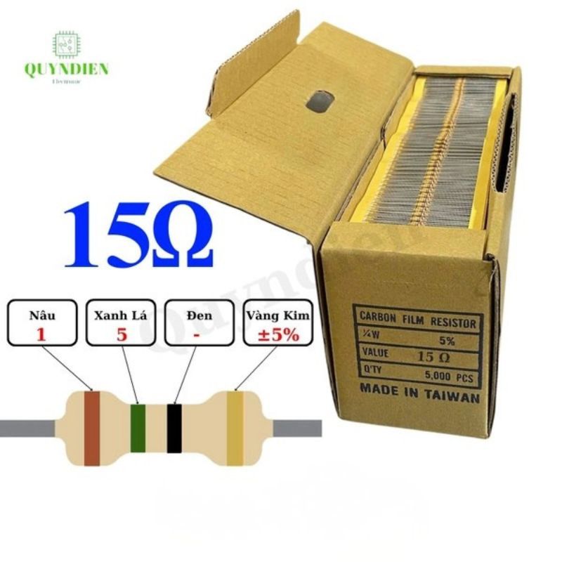 Điện trở Đài Loan 1/4W - 15R