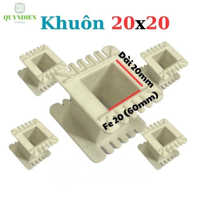 Khuôn Nhựa Quấn Biến Áp Fe Silic 20x20mm