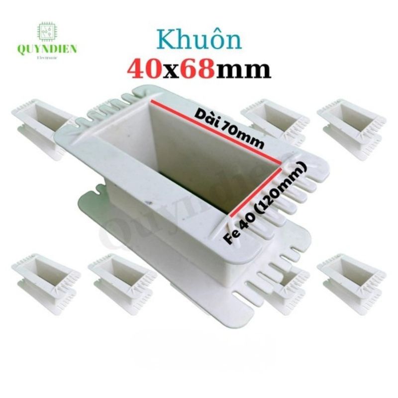 Khuôn Nhựa Quấn Biến Áp Fe Silic 40x68mm