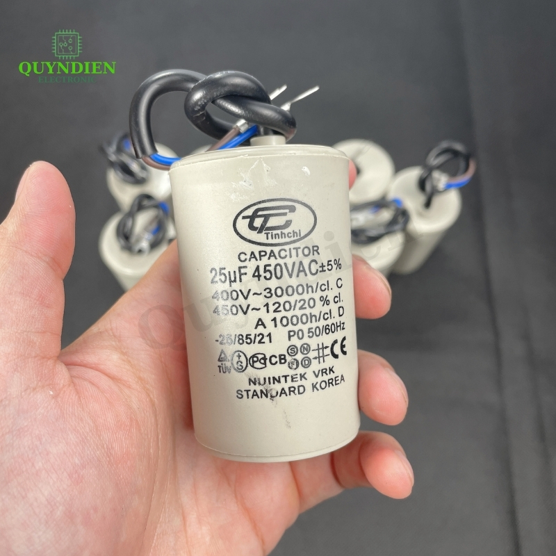 Tụ Đề Máy Bơm Nước 25uF 450V Tụ Kapa Tinh Chi