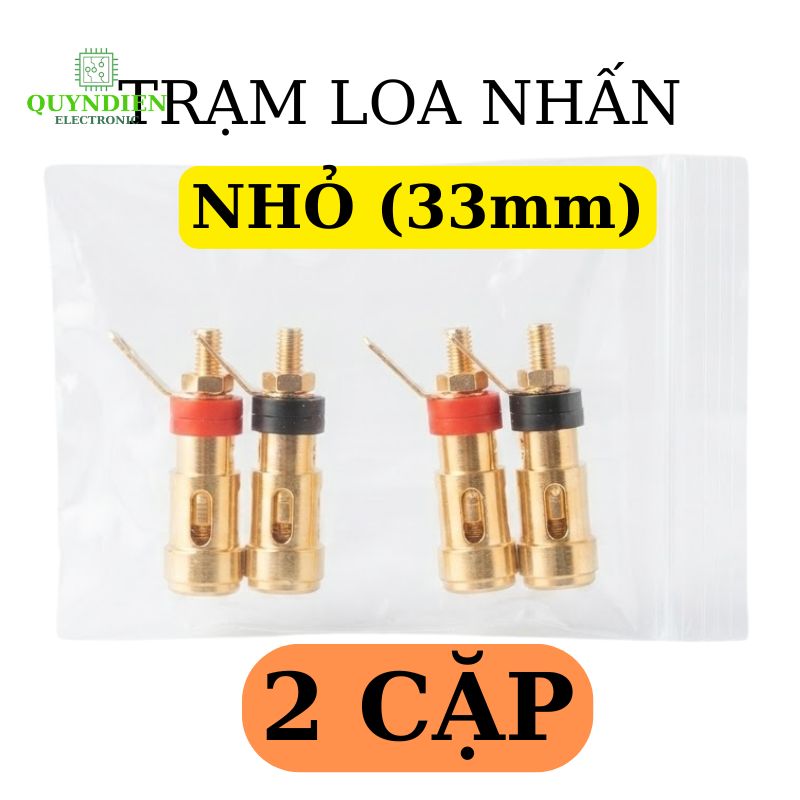 Trạm Loa Nhấn Vàng Loại Nhỏ 33mm Đỏ/Đen