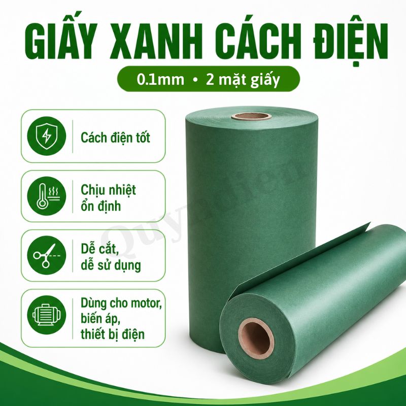 Giấy Xanh Cách Điện Dày 0.1mm