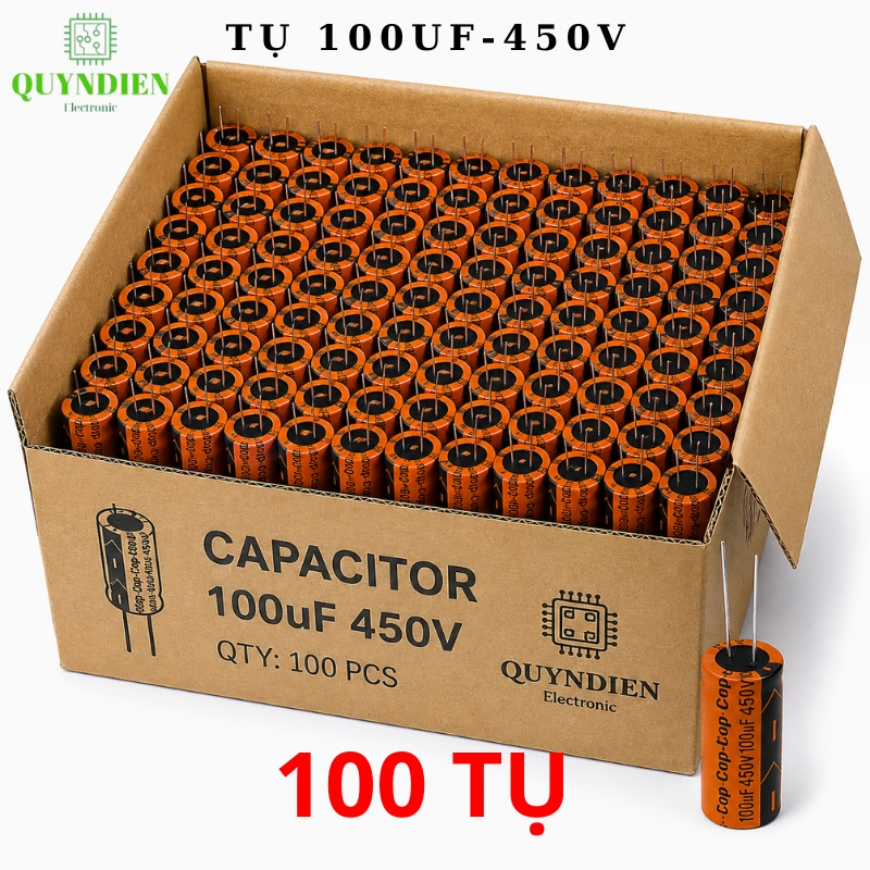 Tụ Hóa Lọc Nguồn 100uf 450VDC CapTop – Tụ Điện Lọc Nguồn Nguồn Xung, UPS, Biến Tần