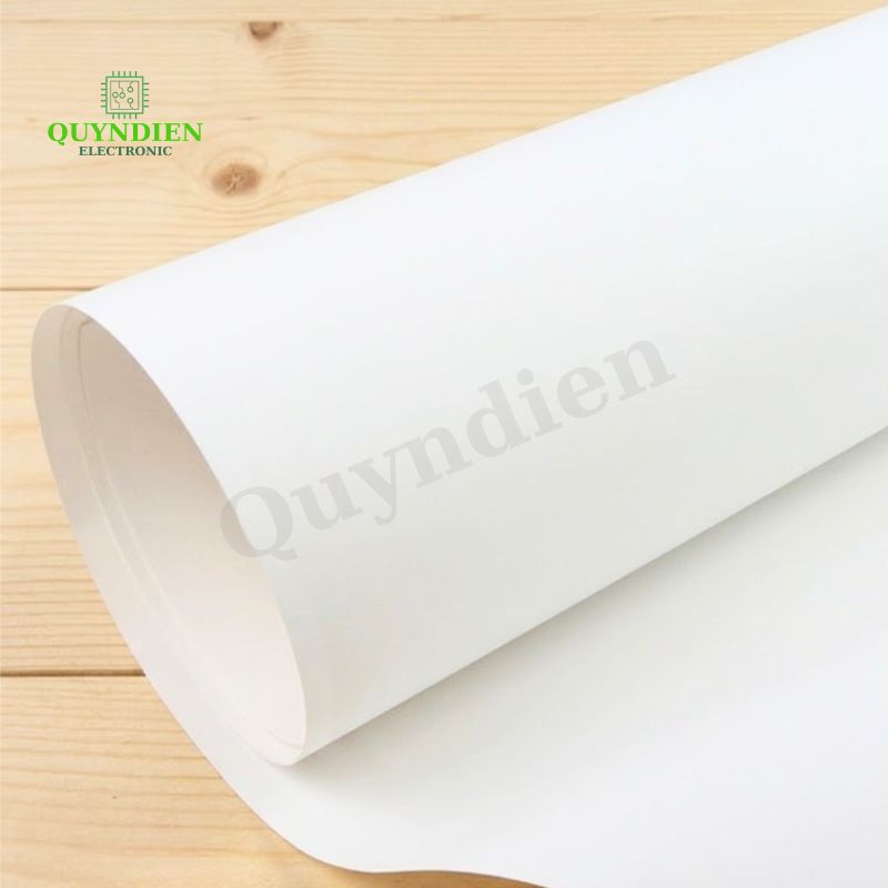 Giấy Phim Cách Điện Trắng 2 Mặt Xù Dày 0.3mm