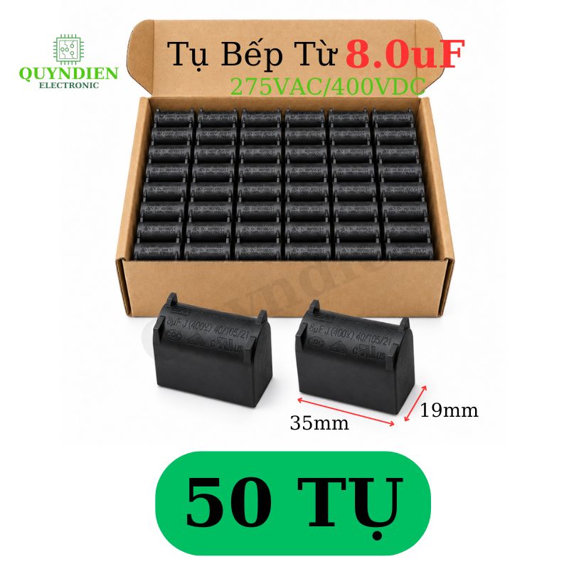 Tụ Bếp Từ 8uF - 400V Loại Đứng