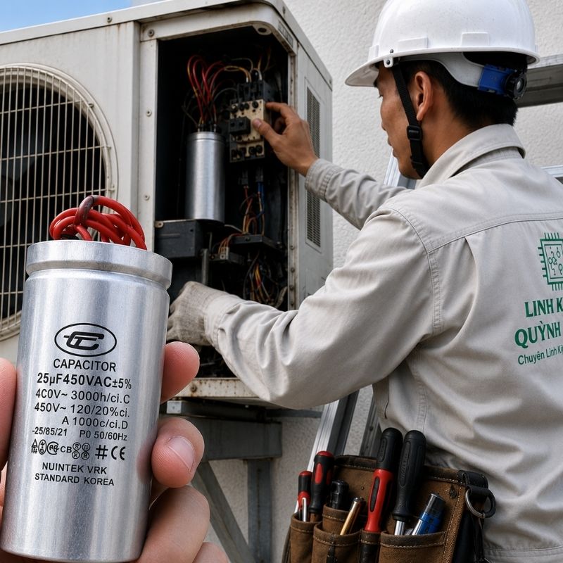 Tụ Nhôm Dây 25uF - 450V