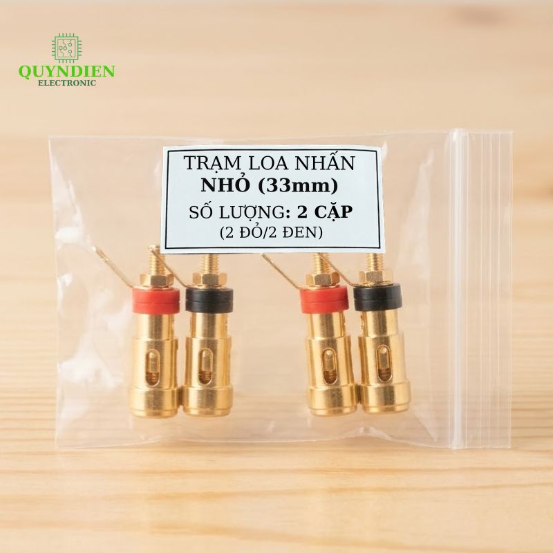Trạm Loa Nhấn Vàng Loại Nhỏ 33mm Đỏ/Đen