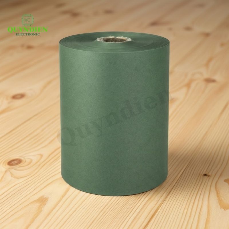 Giấy Cách Điện Xanh 2 Mặt Xù Khổ 1 Mét Dày 0.1mm