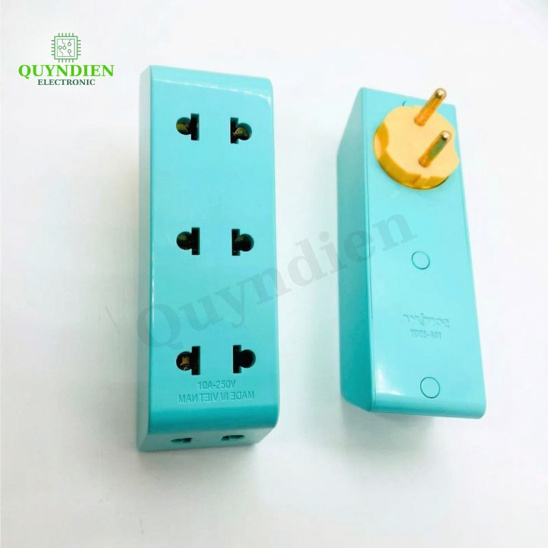 Đầu Nối Thông Minh Cổ Xoay 5 Cửa P25X Xanh