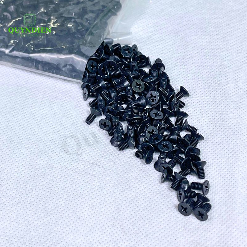 Ốc Vít Đầu COL M4 Ren Mịn 4mm Dài 8mm Đen