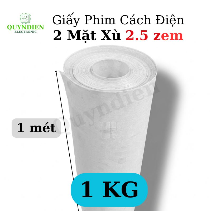 Giấy Phim Cách Điện Trắng 2 Mặt Xù Dày 0.25mm