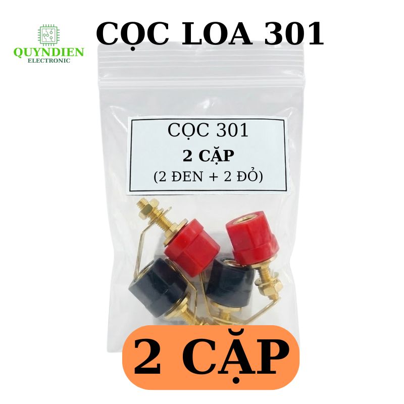 Cọc loa đỏ đen 301 [ĐÔI]