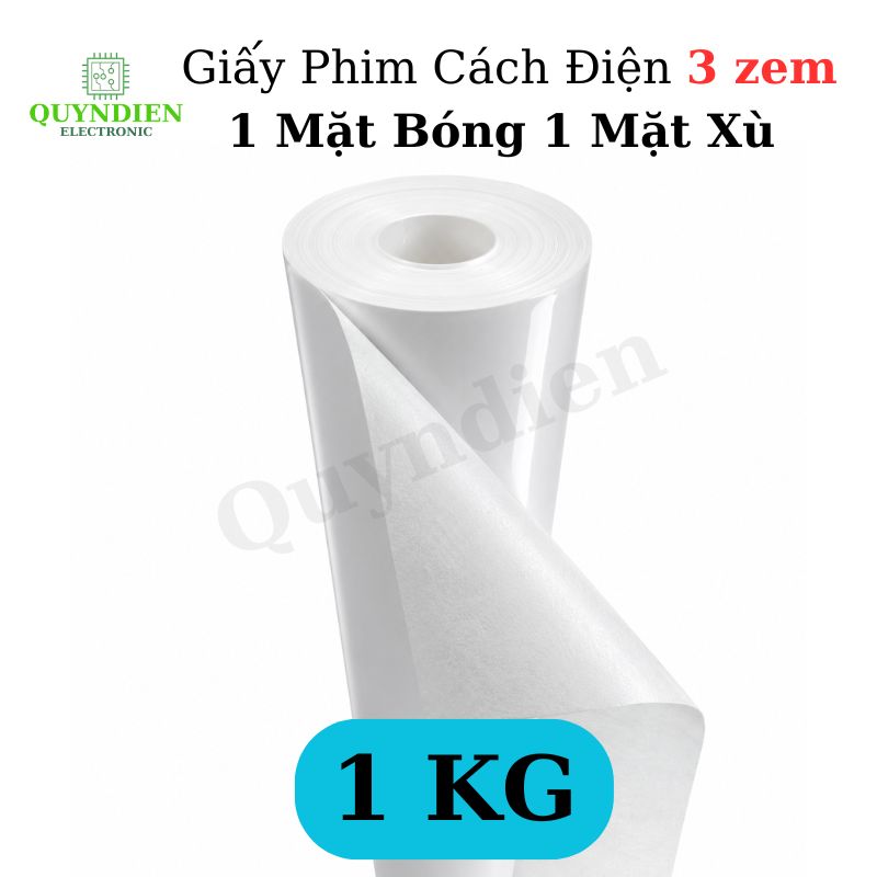 Giấy Phim Cách Điện 1 Mặt Bóng 1 Mặt Xù Dày 0.3mm