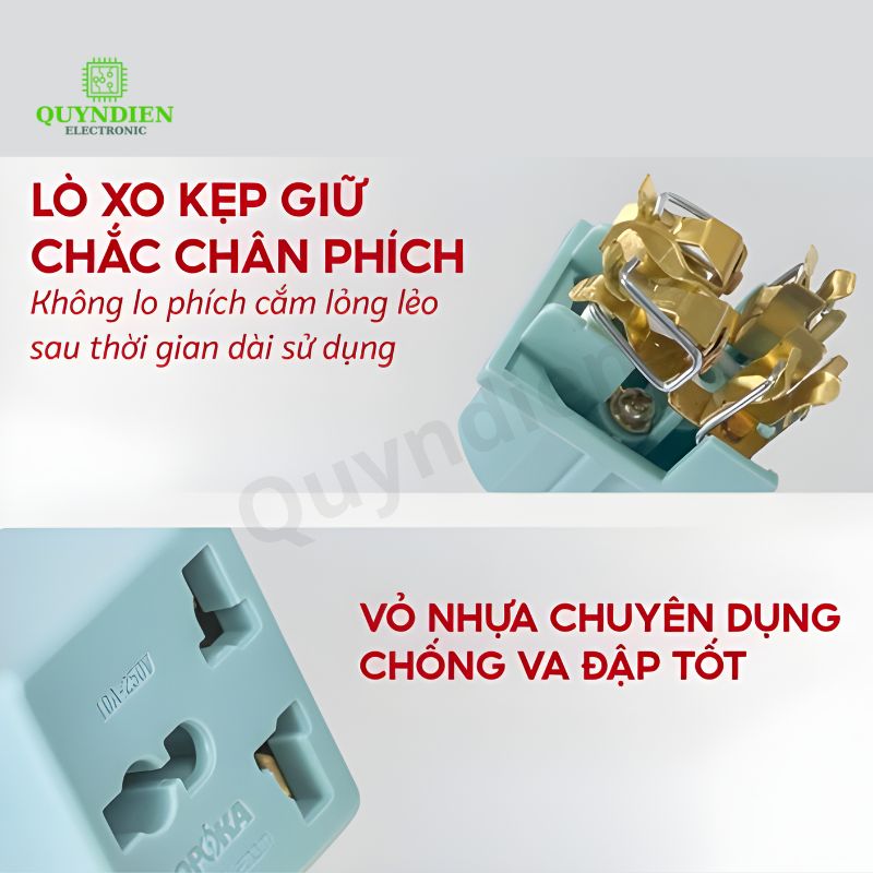 Đầu Nối Phích Cắm Chia Điện 2 Lỗ Đa Năng P15 SOPOKA