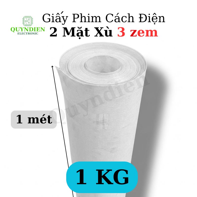 Giấy Phim Cách Điện Trắng 2 Mặt Xù Dày 0.3mm