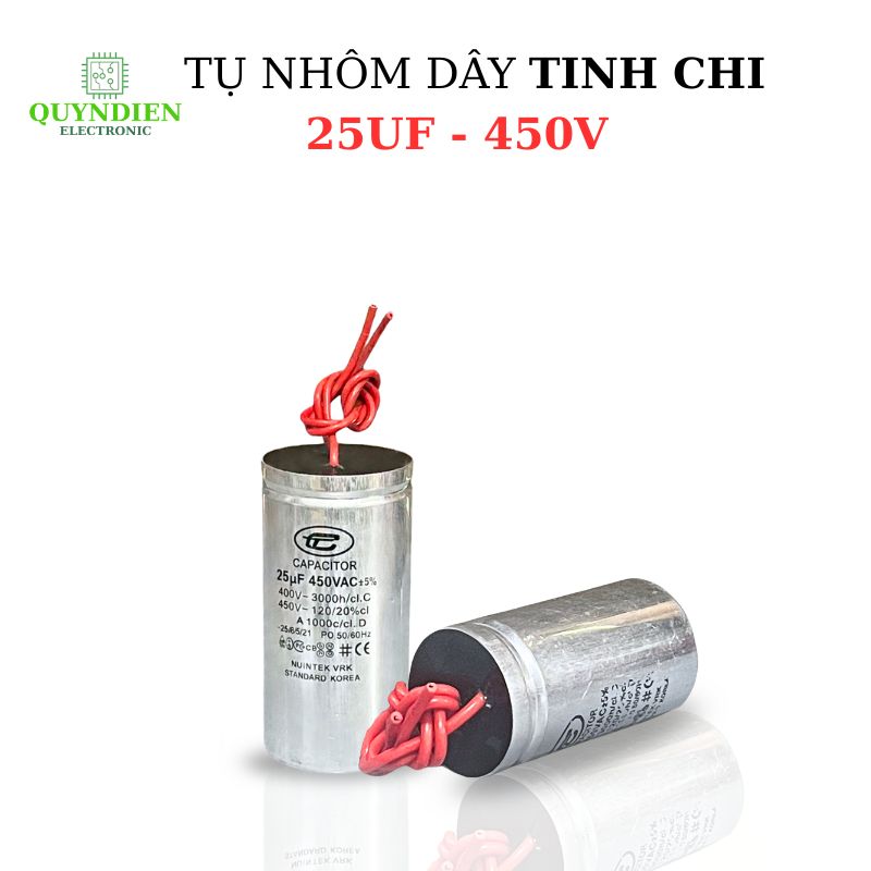 Tụ Nhôm Dây 25uF - 450V