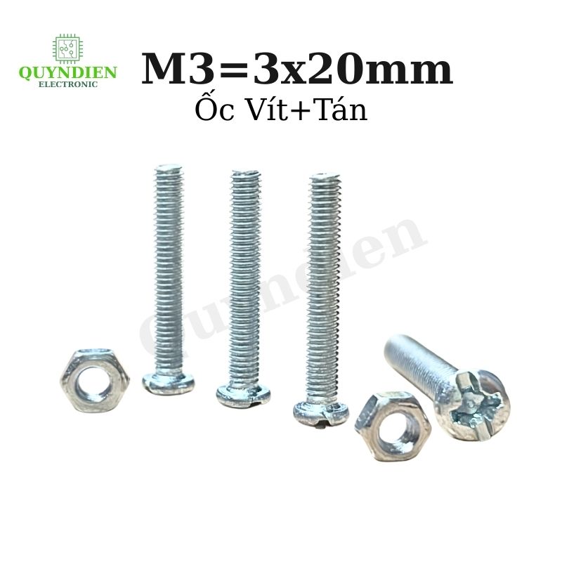 Ốc vít tán M3 3ly dài 2cm (túi 110g ) khoảng 90 - 100 con