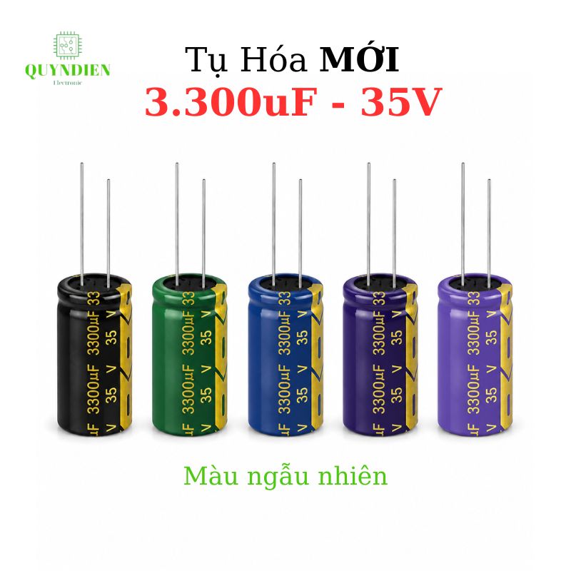 Tụ Hóa 3300uf/35v Màu ngẫu nhiên
