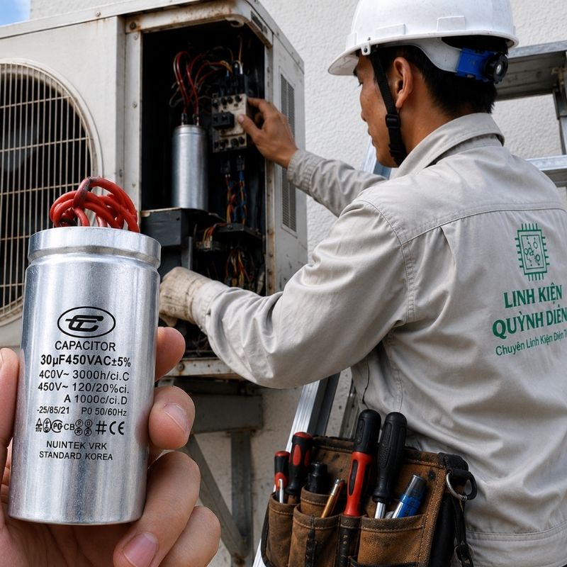 Tụ Nhôm Dây 30uF - 450V