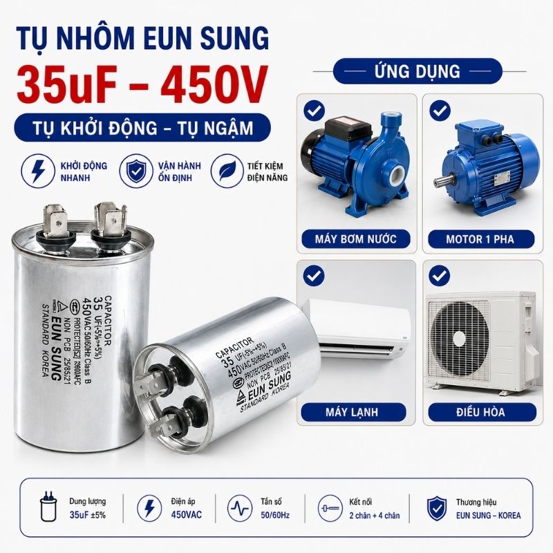 Tụ Nhôm Kapa EUN SUNG 35uF 450V