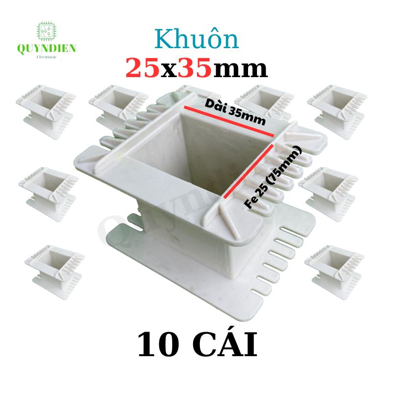 Khuôn nhựa quấn biến áp Fe silic 25x35mm