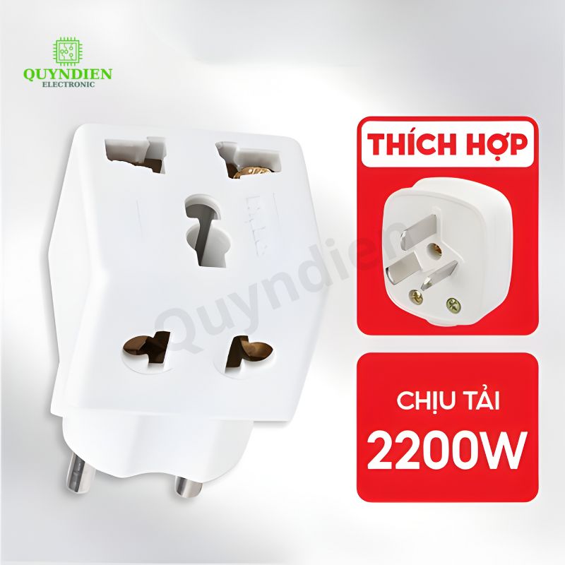 Đầu Nối Phích Cắm Chia Điện 2 Lỗ Đa Năng P15 SOPOKA