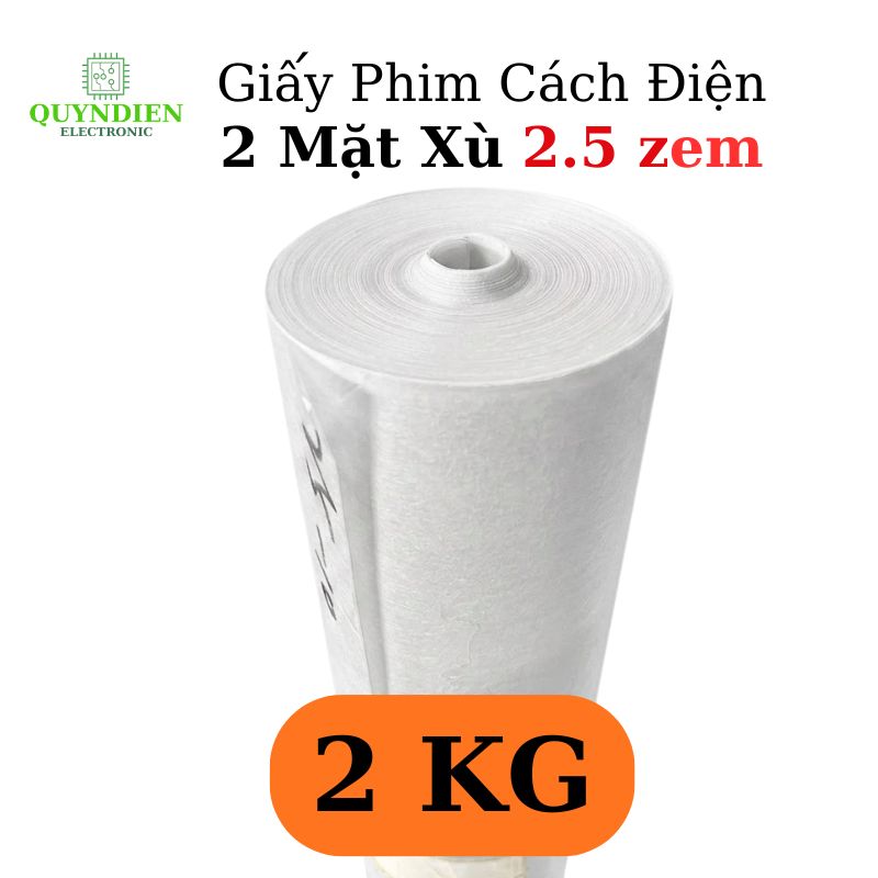 Giấy Phim Cách Điện Trắng 2 Mặt Xù Dày 0.25mm