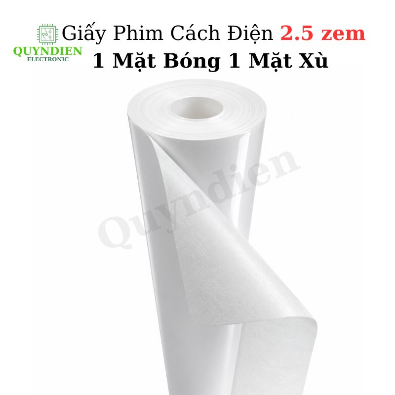 Giấy Phim Cách Điện 1 Mặt Bóng 1 Mặt Xù Dày 0.25mm