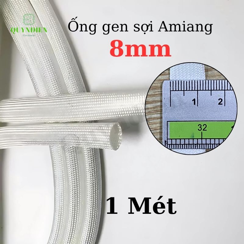 Ống Gen Sợi Thủy Tinh AMIANG Chịu Nhiệt Cao - Ống Gen Chống Cháy - Nhiều Size