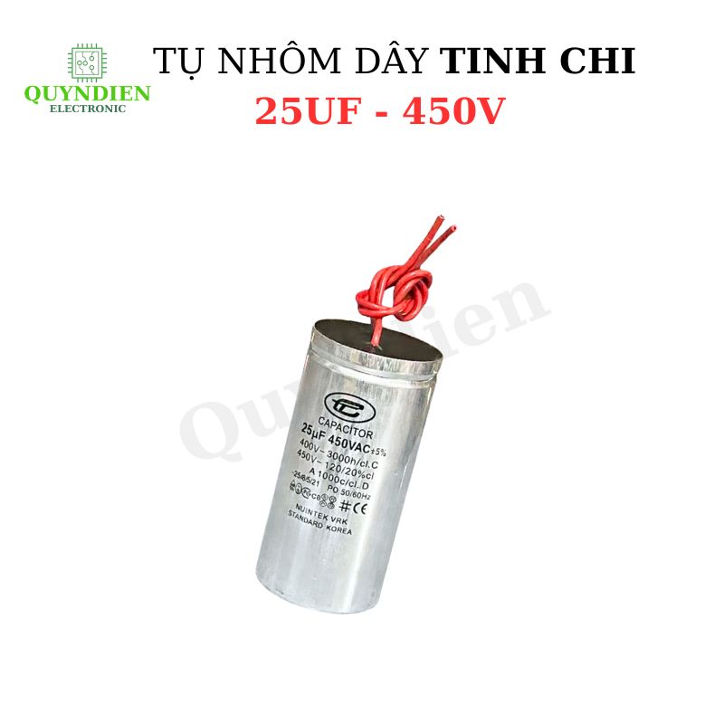 Tụ Nhôm Dây 25uF - 450V