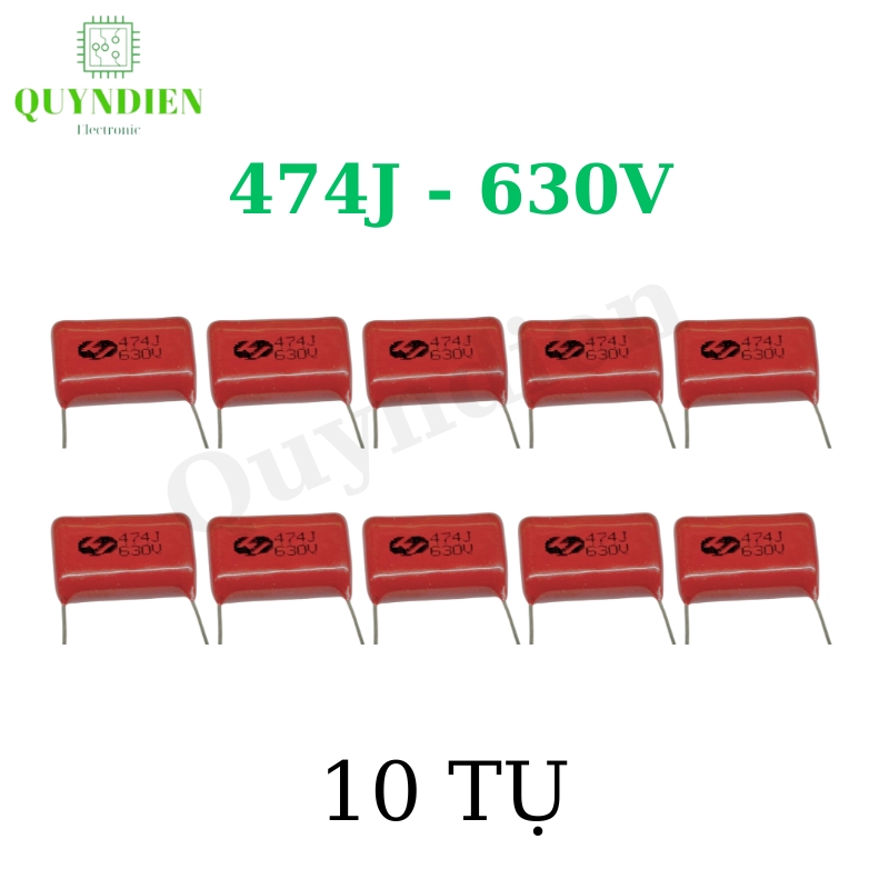 Tụ Kẹo Nâu đỏ CBB22 474J-630V