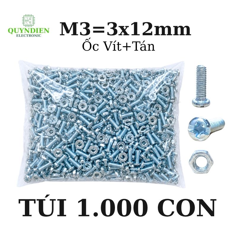 Ốc Vít Tán M3x12mm