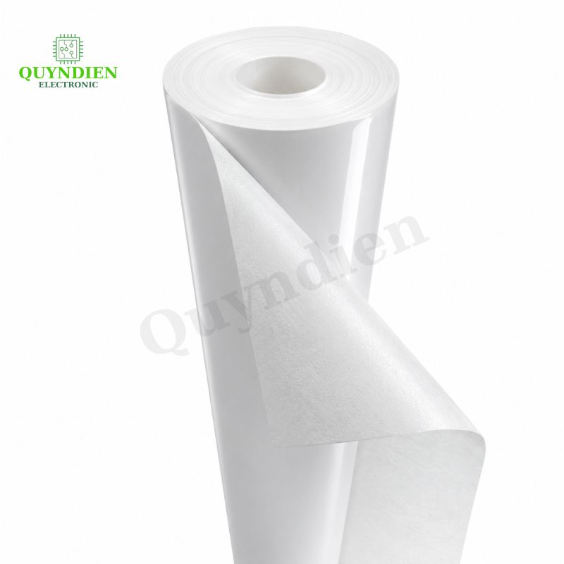 Giấy Phim Cách Điện 1 Mặt Bóng 1 Mặt Xù Dày 0.25mm