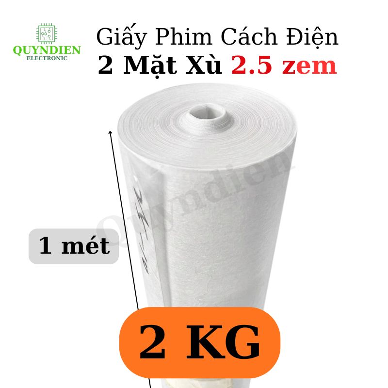 Giấy Phim Cách Điện Trắng 2 Mặt Xù Dày 0.25mm