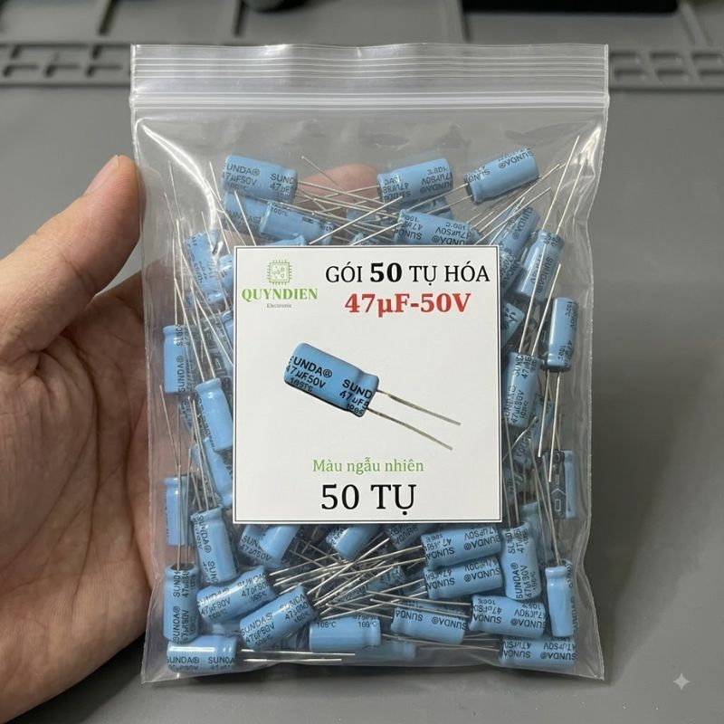 Tụ Hóa 50V 1uF 2.2uF 4.7uF 10uF 47uF