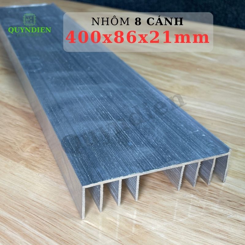 Nhôm Tản Nhiệt 8 Cánh Lớn 400x86x21mm