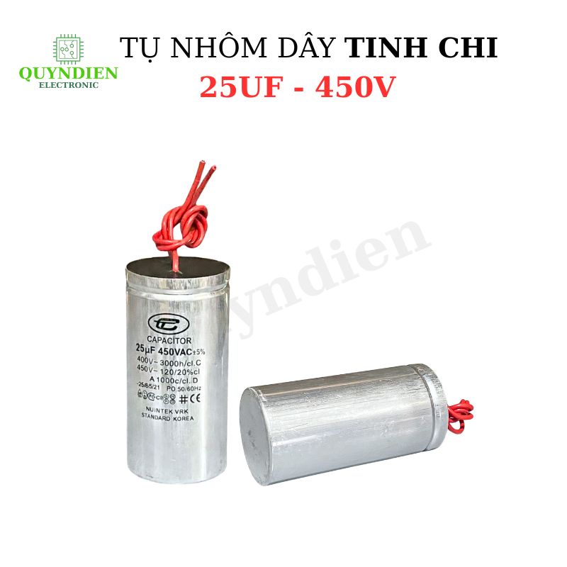 Tụ Nhôm Dây 25uF - 450V