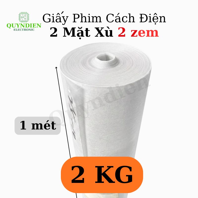 Giấy Phim Cách Điện Trắng 2 Mặt Xù Dày 0.2mm