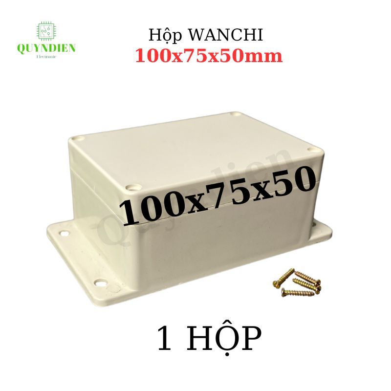 Hộp Nhựa WANCHI 100X75X50mm Màu Trắng