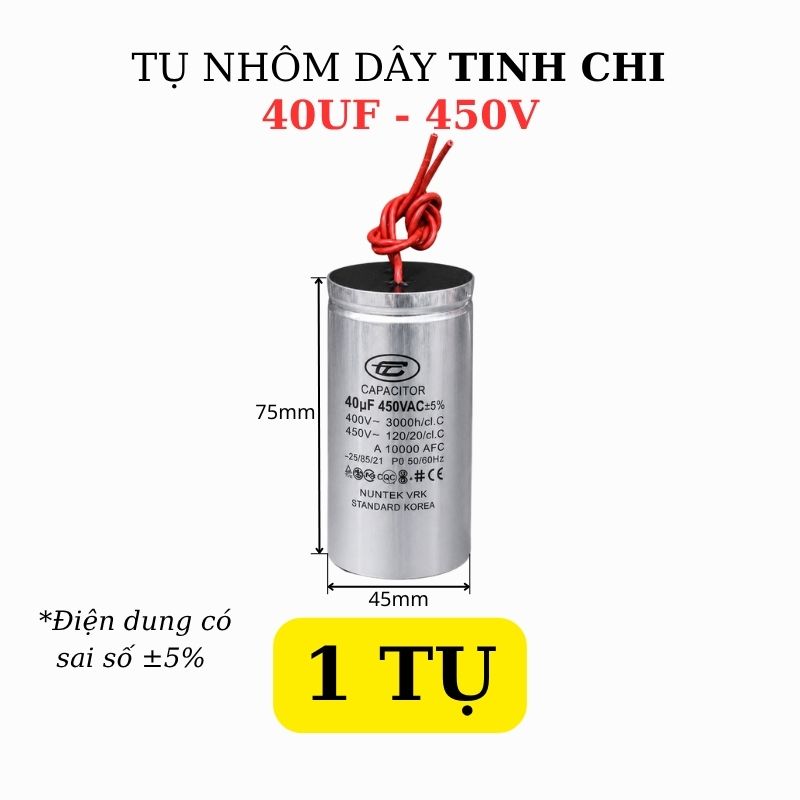 Tụ Nhôm Dây 40uF - 450V