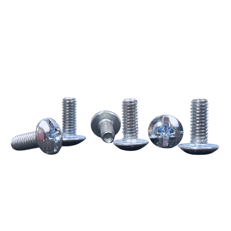 Ốc Vít Đầu Dù Ren Mịn M4=4x10mm Màu Trắng