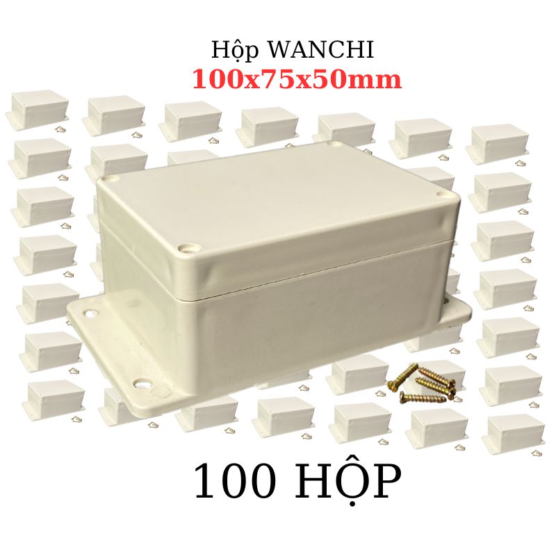 Hộp Nhựa WANCHI 100X75X50mm Màu Trắng