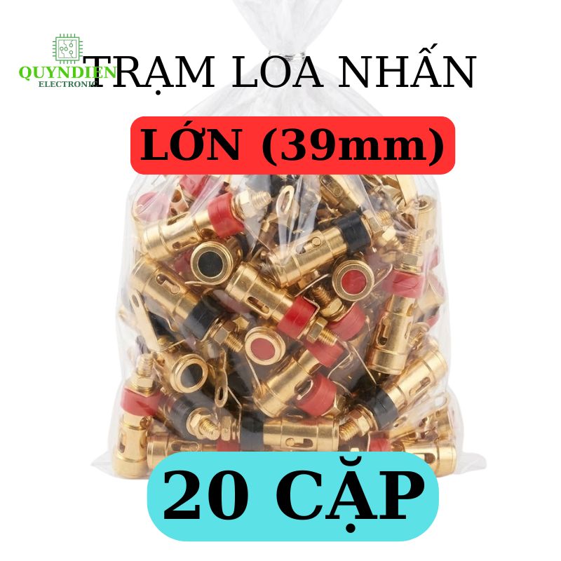 Trạm Loa Nhấn Vàng Loại Lớn 39mm Đỏ/Đen