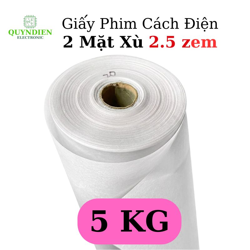 Giấy Phim Cách Điện Trắng 2 Mặt Xù Dày 0.25mm