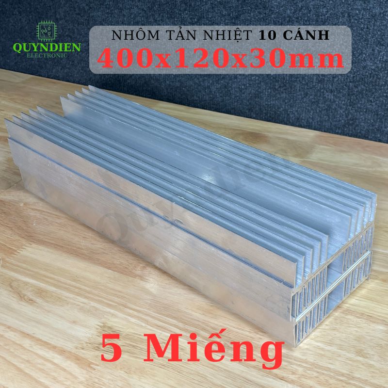 Nhôm Tản Nhiệt 10 Cánh 400x120x30mm Loại Dày