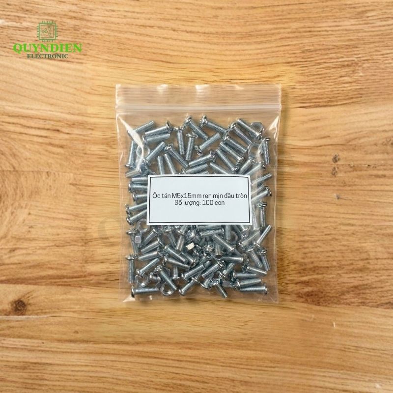 Ốc Vít M5x15mm Có Kèm Tán
